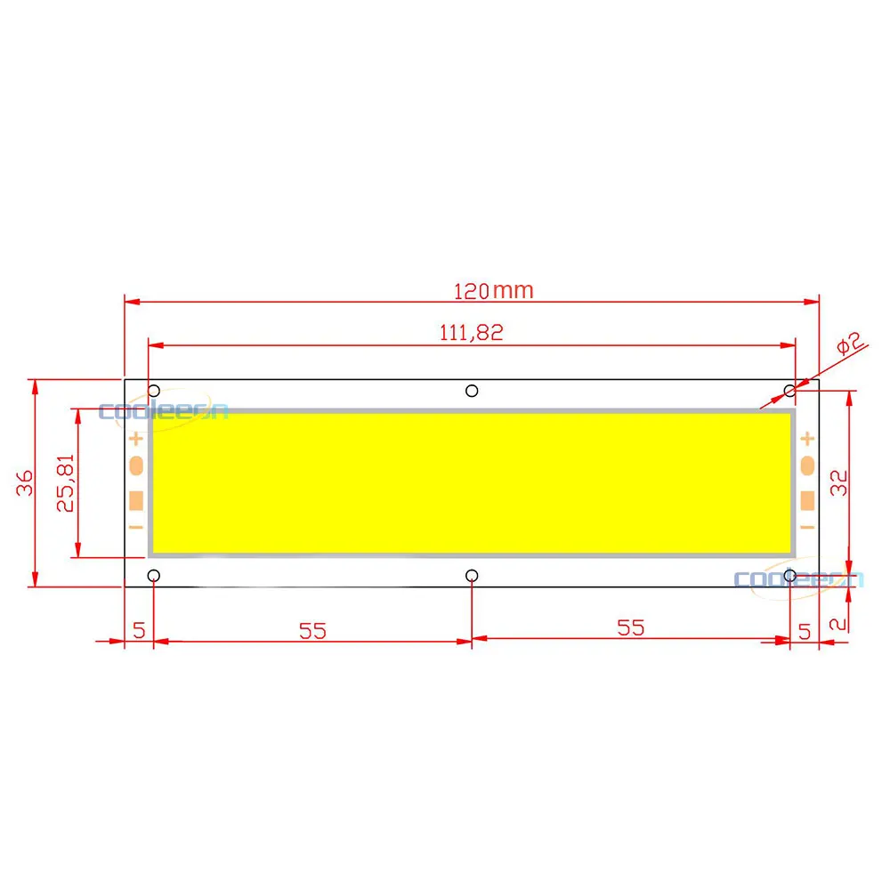 SUMBULBS 24V светодиодный COB светильник 20 Вт 1000LM холодный белый Светодиодный светильник для грузовиков DIY 120x36 мм панельный СВЕТОДИОДНЫЙ матричный DC24V