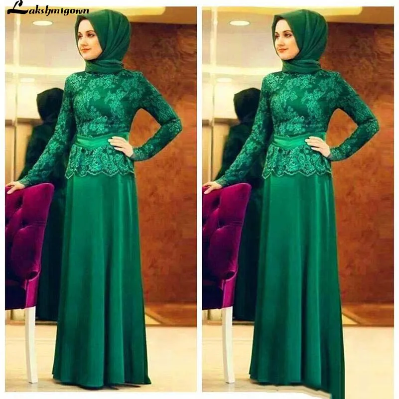 Bescheiden Hunter Groen Saudi Arabië Moslim Moeder Van De Bruid Jurken Lange Mouwen Lace Applique Floor Lengte Bruiloft Gast Jurk Bescheiden Hunter Groen Saudi Arabië Moslim Moeder Van De Bruid Jurken Lange Mouwen Lace Applique Floor Lengte Bruiloft Gast Jurk