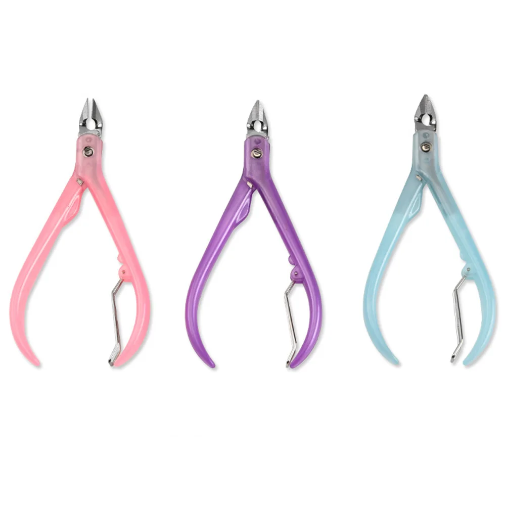 Nail Cuticle Nipper Stainless Steel Rainbow Tweezer Clipper Dead Skin Remover Scissor Plier Manicure Nail Art Tool