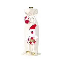 Наряд украшения стола Рождественская бутылка вина сумка Обложка Рождество, вечерние подарок