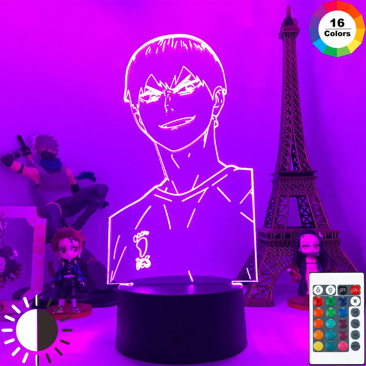 Светильник Аниме Haikyuu Tobio Kage 3d лампа для детей декор детской спальни