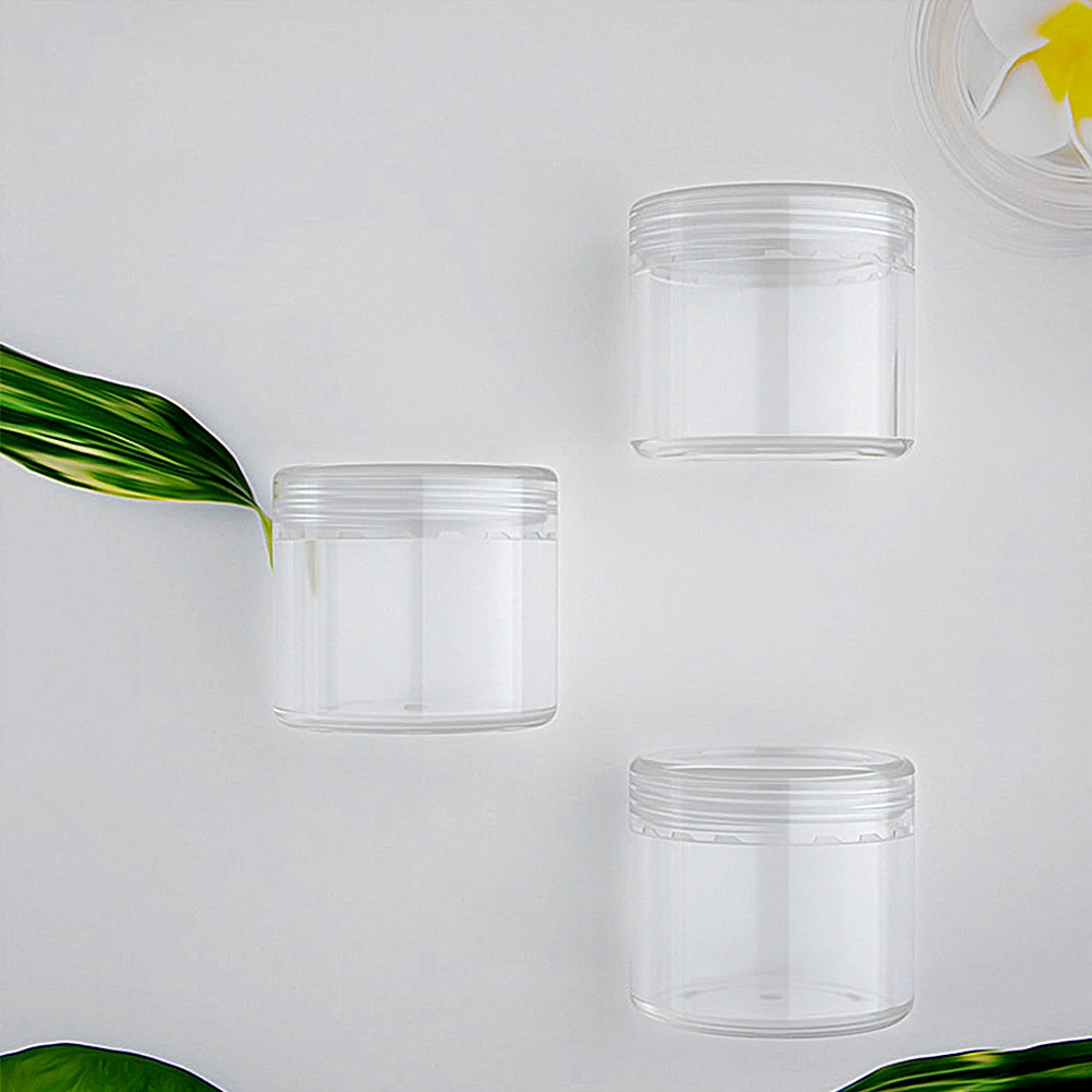 3g/5g/10g/15g/20g Empty Plastic Cosmetic Makeup Jar Pots Transparent Sample Bottles Eyeshadow Cream Lip Balm Container 6