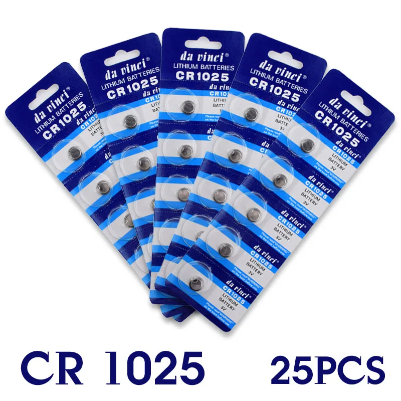 25 шт./лот 3V CR 1025 CR1025 кнопочные батареи DL1025 BR1025 KL1025 литиевая батарея для часов