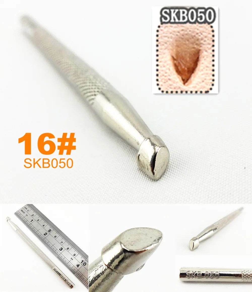 1 шт. 16# SKB050 Кожа ремесло Резьба штамповка штамп тиснение печати Перфоратор Инструмент-Edger Creaser Groover Skiver Beveler Awl Slicke