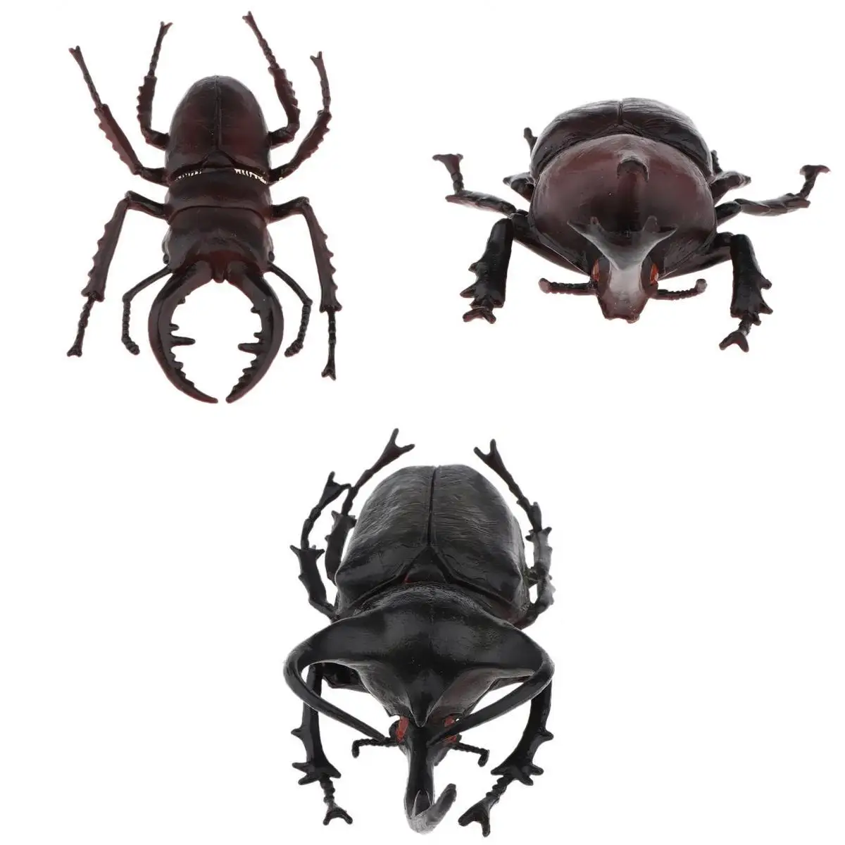 Set Of 3, Lifelike Artificial Plastic Animal Insects Figurine Kids Toy Gift