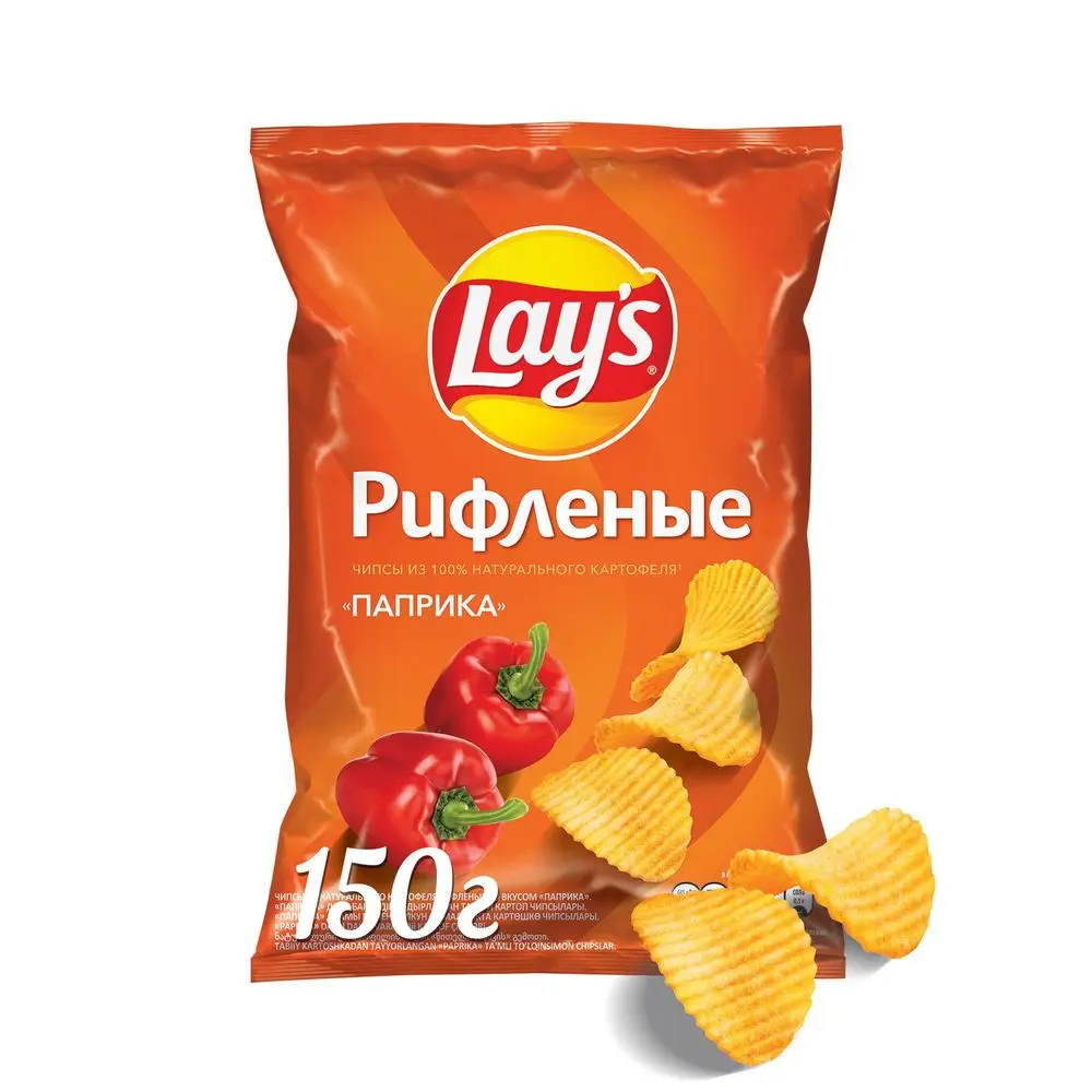 Чипсы Lay's Паприка рифленые 150 г | Продукты