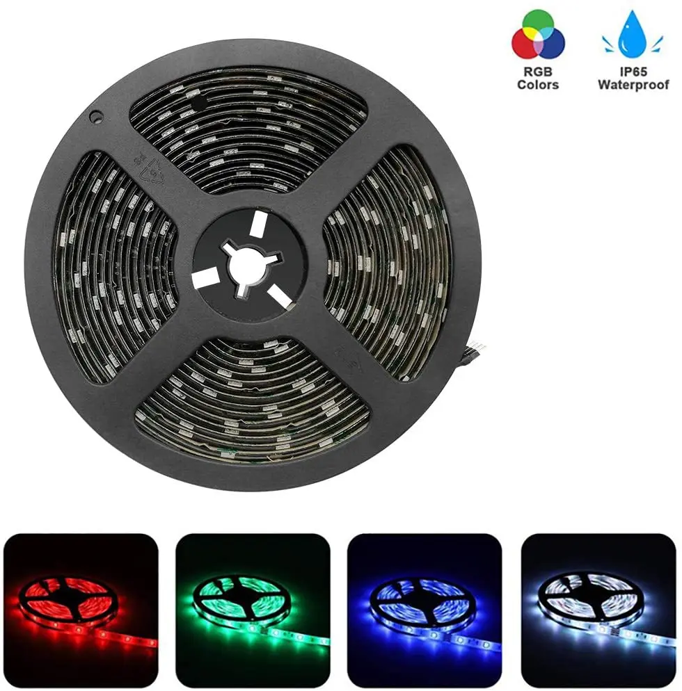 

DIY LED U-HOME High Quality Black PCB Board SMD5050 RGB LED Strip Light 60leds/M Waterproof IP65 for DIY Room House Office Hotel