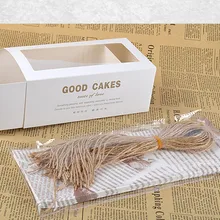 50 наборов рулонов полотенец упаковочные коробки для печенья West Point рулон торта открытое окно прозрачный ящик коробка упаковки пищевых продуктов коробки