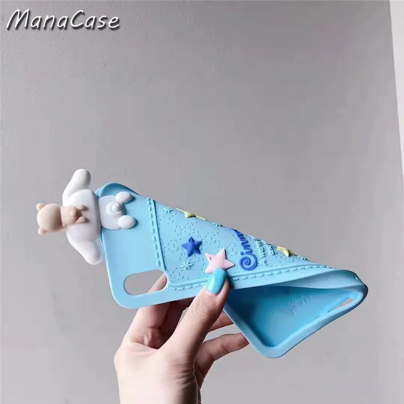 Симпатичный чехол в японском стиле с 3D коричной мелодией для iPhone 11 Pro Max X XS MAX XR 6 6s 7