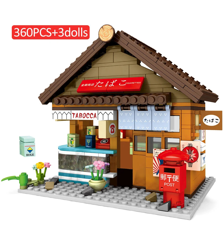 Details about   SEMBO Building Blocks City Street View Japan Village Straw Hut Bricks Toy 421PCS