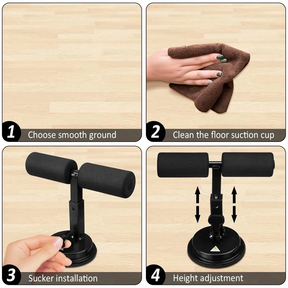 Worthdefence Portable Sit Up Machine Abdominal Gear Push Up Stand Handle Bar Workout Exercise Fitness Equipment for Home Gym