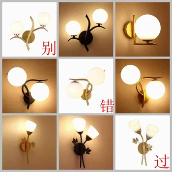 

Northern Europe Concise Bedroom Wall Lamp Modern Originality Stairs Corridor Wall Lamp Aisle Single Both Head Wall Lamp Have