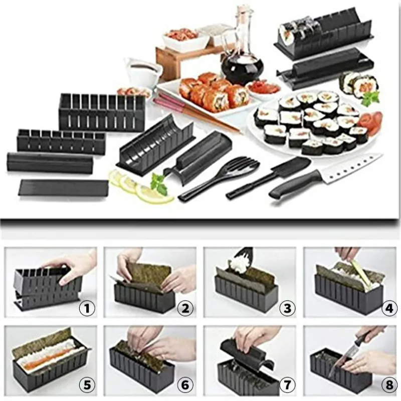 10 шт./компл. &quotсделай сам&quot для изготовления суши Onigiri форма инструменты риса