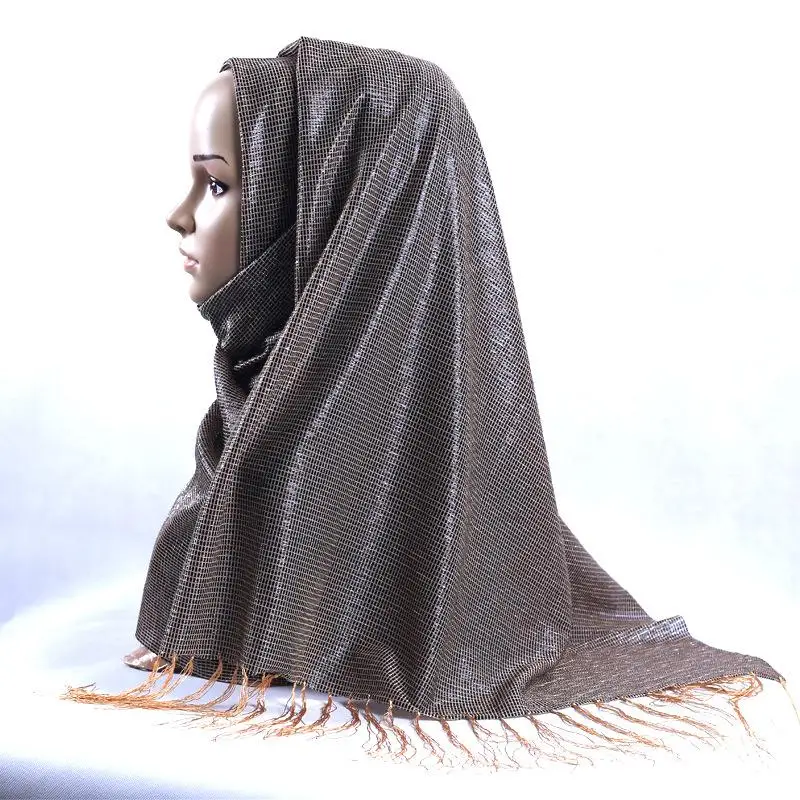 Национальный Для женщин однотонные женские Hijab шарф Мусульманский Кашемир Пончо с кисточками боа из тонкой прозрачной ткани Мантилья муфельная печь элегантные шали шарфы палантины - Цвет: Style K