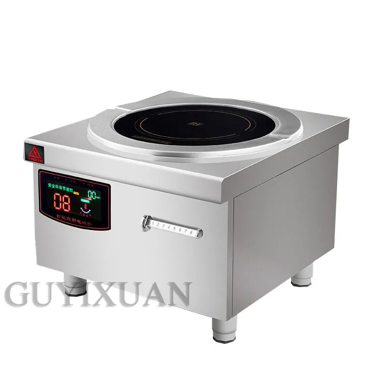 220V restaurant Flat soup stove 8000W High Power Commercial Induction cooker business Induction cooker intelligent Soup stove