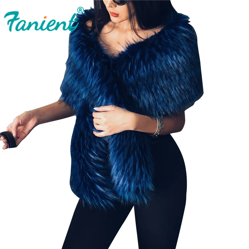 

Faux Fur Sliver Fox Fur Vest Women Winter Fashion Artifical Woman Warm Fake Fox Fur Coats Female Ladies Bride Shawl Cloak Poncho