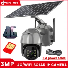 4G LTE FDD GSM 태양 전지 무선 카메라 스마트 HD 3MP PTZ 카메라 야외 방수 CCTV 감시 Wifi IP 모니터 카메라|Surveillnce Cmers|  