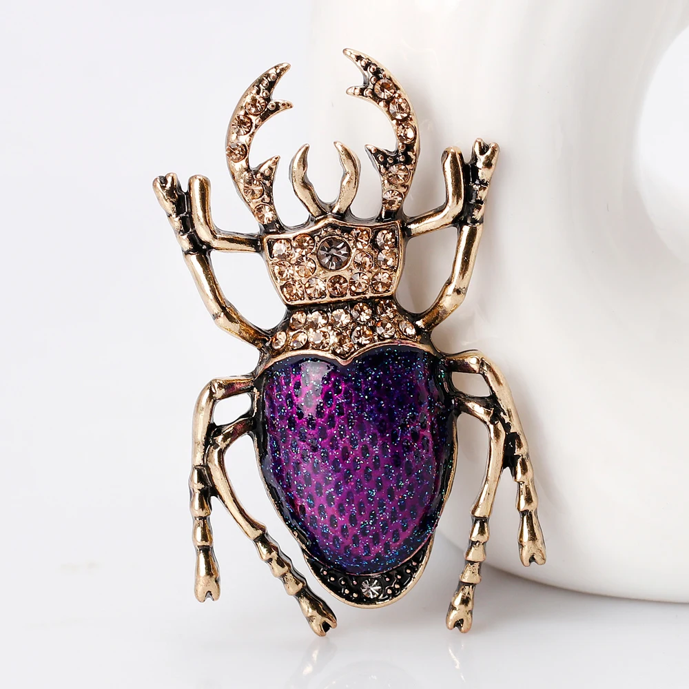 high quality insect ladybug cicada beetle brooches enamel