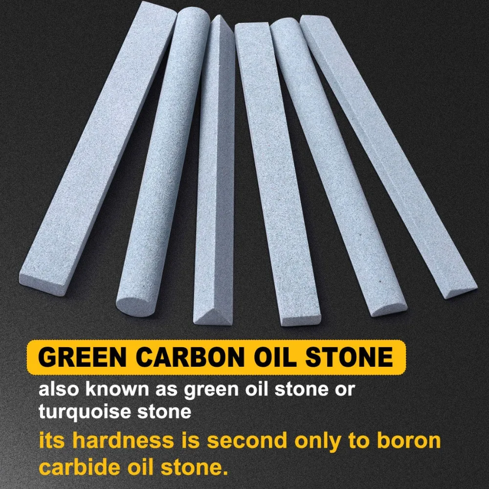 6 pçs 180grit 100mm verde carbono pedra