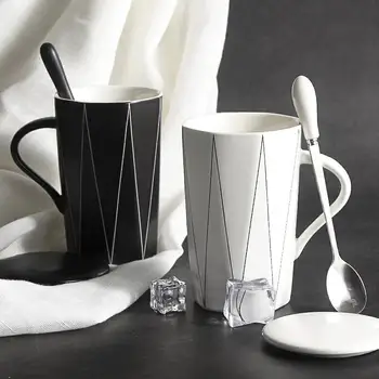 

Simple Ceramic Coffee Mug Set Funny Travel Commercial Office Drink Water Cup Reusable Caneca Kitchen Accessories BA50MK