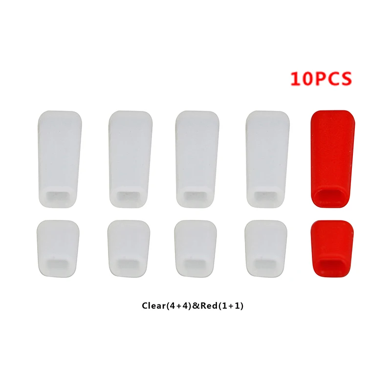 10PCS LDARC RC FPV Remote Control Switch Protection Sleeve Lever Cap Silicone Cover Mix Color for RC Transmitter Protect Jacket - Color: Red with White