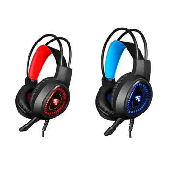 

Wired Headset With Mic Gifts Professional Led Light Gamer Headset For Computer PS4 Gaming Headphones Adjustable Bass Stereo PC