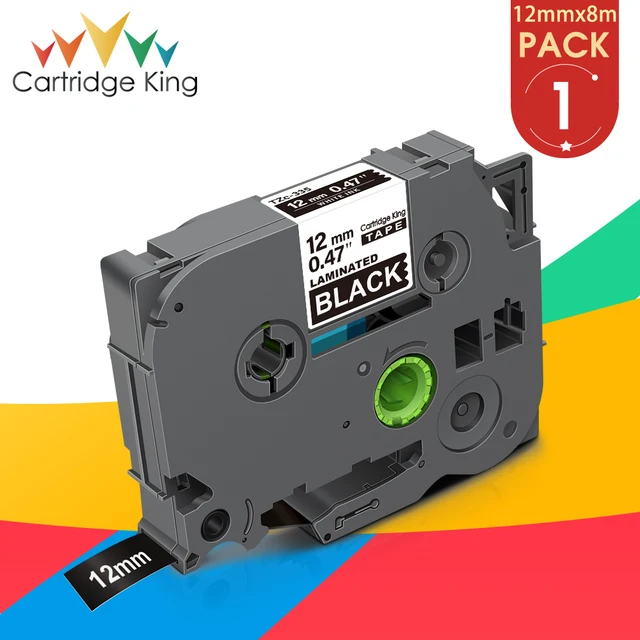 31 Colors for Brother TZ 231 221 211 241 251 FX231 Laminated Tape TZ231 TZ-White-Label Compatible for Brother Ptouch Label Maker White on Black