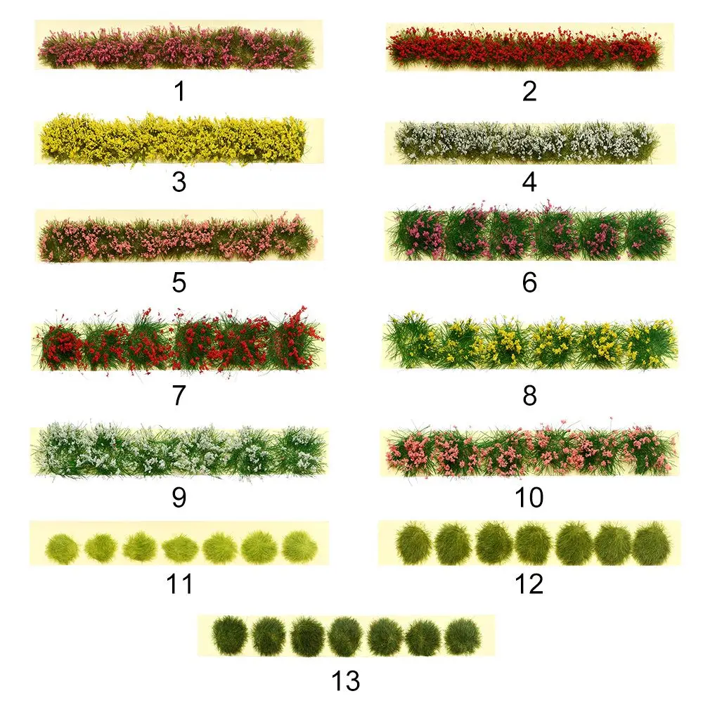 DIY Miniature Flower Cluster Garden Decor Model Landscape