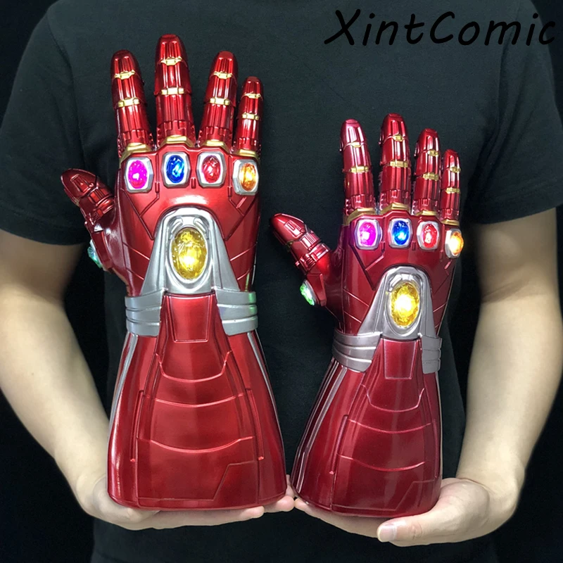 Kids Adults Iron Man Infinity Gauntlet Cosplay Arm Thanos LED Gloves Avengers 4 