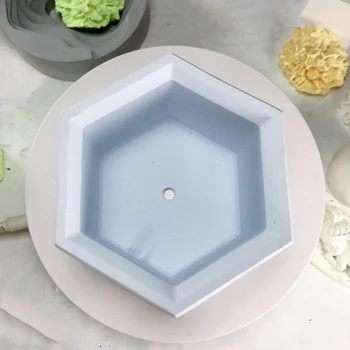 

Hexagon Silicone Mold Geometirc Cement Flower Pot Concrete Succulent Planter Potted Silicone Mold DIY Gypsum Aroma Clay Craft