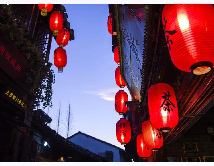 

Customized logo 12inch 30cm Handmade chinese red cylinder Lanterns waterproof Hanging Lanterns Halloween Hotel Festival decor