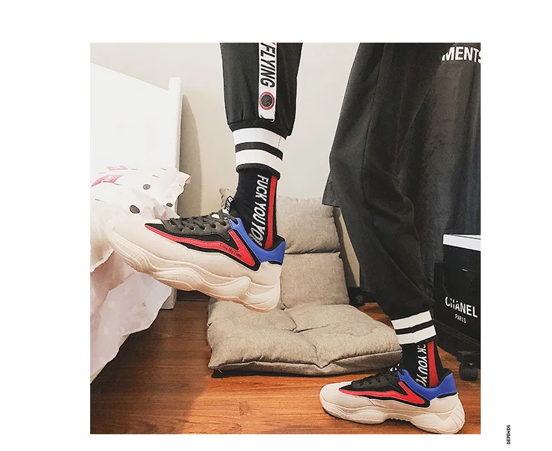 Men's Casual Shoes Solid Colour All-match Leisure Sneakers Men Trendy High Quality White Deodorant Footwear Chic V11-15
