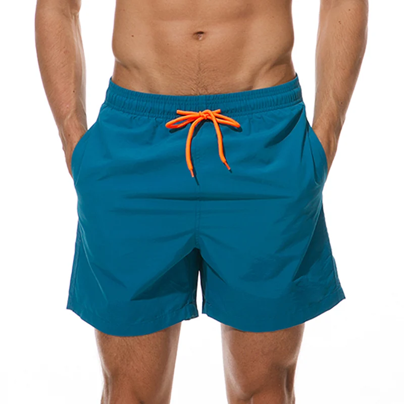 Новинка, быстросохнущие мужские пляжные шорты Escatch, летние шорты для занятий спортом, бега, спортзала, шорты для серфинга, пляжные шорты для мужчин 4XL - Цвет: Peacock  Blue
