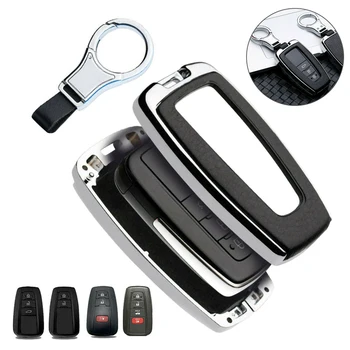 

For Toyota Camry CHR RAV4 Leatherette Car Key Case Cover W/ Keychain Accessories