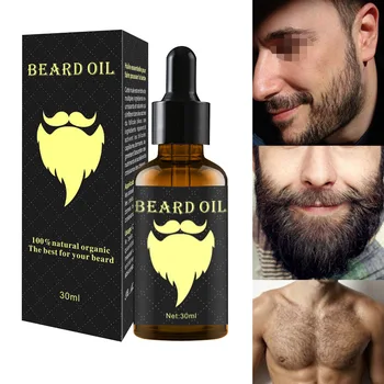 

100%Natural Accelerate Facial Hair Grow Beard Essential Oil Hair And Beard Growth Oil For Men Beard Grooming Products 30ML TSLM2