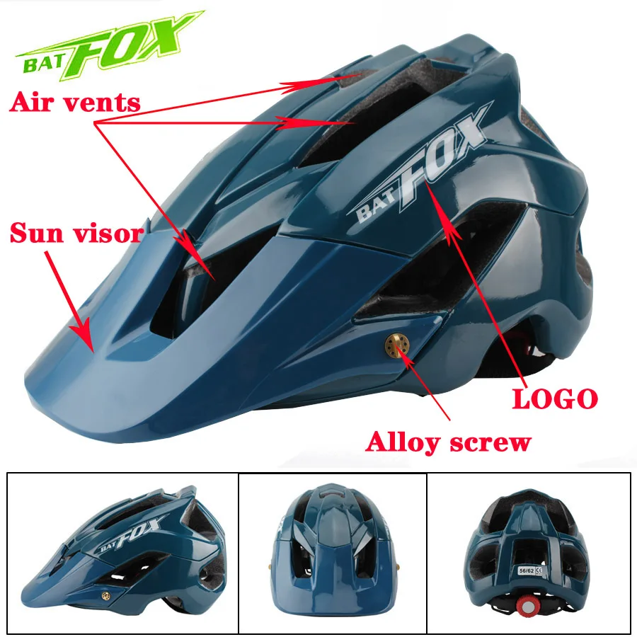 BATFOX новые мужские велосипедные шлемы MTB горный дорожный велосипедный шлем L/xl 56 62