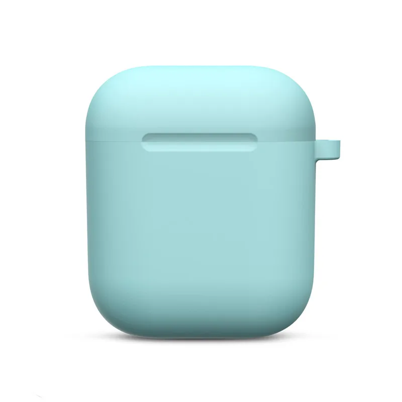 Мини Мягкий силиконовый чехол для Apple Airpods противоударный чехол для Apple гарнитура для Airpods чехол s ультра тонкий Air Pods защитный чехол - Цвет: Turquoise