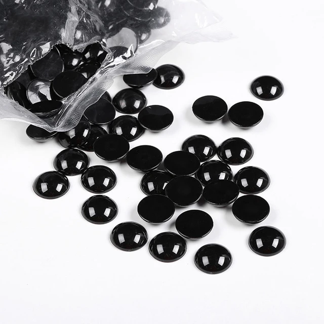 100PCS Plastic Puppet Doll Accessories Toys Eyeball Amigurumi Eyes Teddy Bear Doll Animal Plush Black Safety Eyes DIY Doll Craft 2