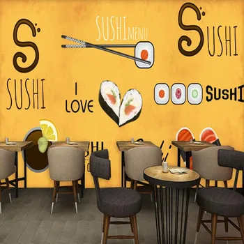 

Dropship Photo Wallpaper Custom Photo Hand Cuisine Mural Sushi Restaurant Wallpapers for Kitchen Wall Tapeta Mural Wallpaper