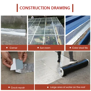 

Repair Tape Super Waterproof Butyl Rubber Aluminium Foil Tape Strong Adhesive UY8