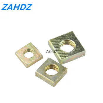 

50Pcs M3 M4 M5 M6 DIN562 Without Bevel Block Square Quadrangle Galvanized Pressed NutsColor Zinc Plated Square Nuts
