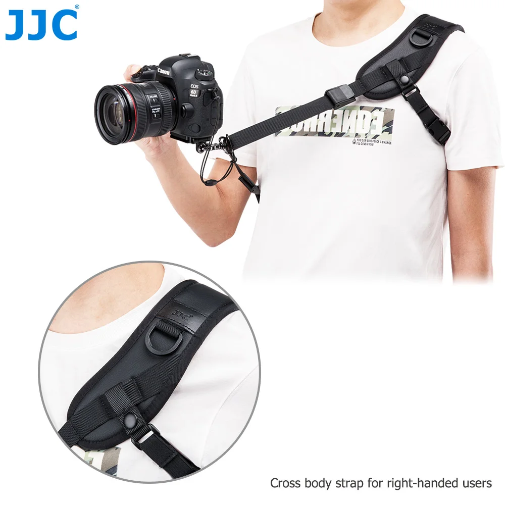 JJC tracolla per fotocamera a sgancio rapido per Canon Nikon Sony Fuji Panasonic 5