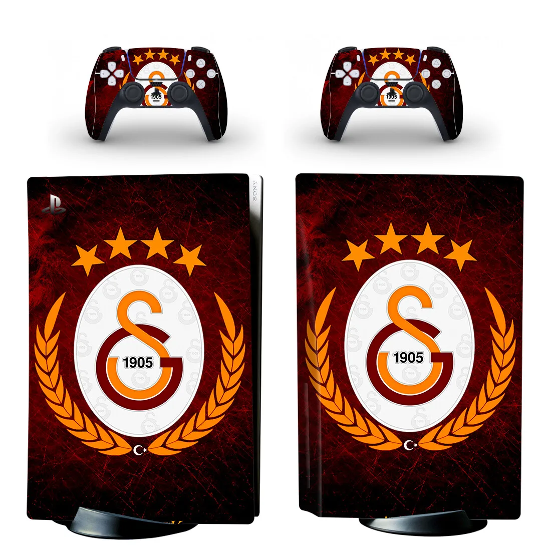 Galatasaray PS5 Disc Skin Sticker Decal Cover for PlayStation 5 Console & Controllers PS5 Disk Skin Sticker Vinyl - ANKUX Tech Co., Ltd