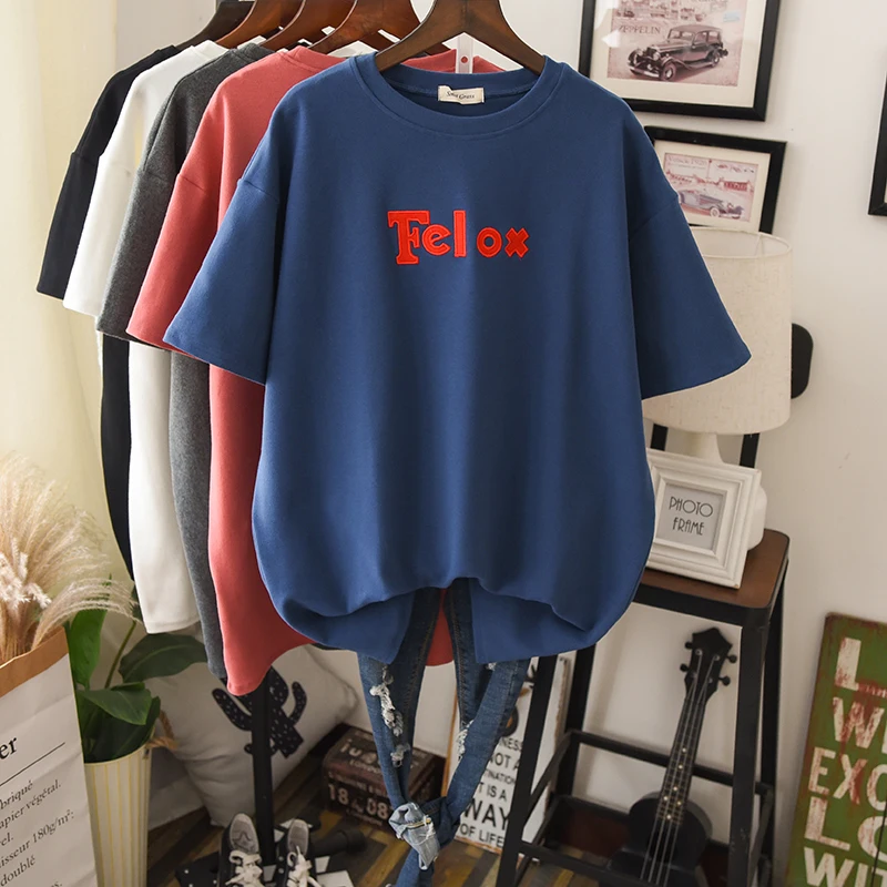 Женская длинная хлопковая футболка новинка 2020 Милый Забавный пуловер с