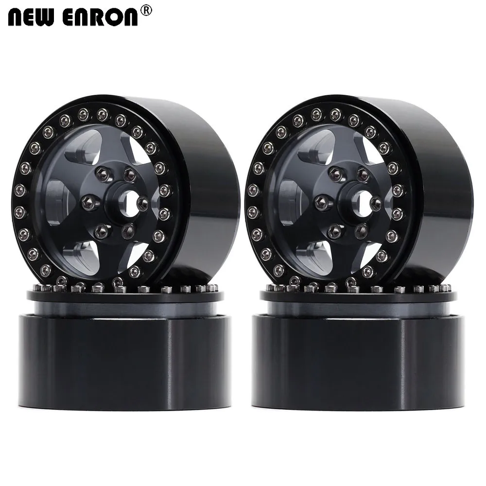 

NEW ENRON 1.9" 6 Spoke Alloy 57*30mm Beadlock Wheels Hub Rim 4Pcs for 1/10 RC Crawler Axial SCX10 II 90045 RR10 Traxxas TRX-4