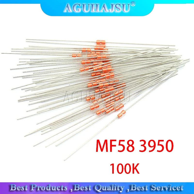20 шт тепловой резистор NTC MF58 3950 B 100K ohm 5% | Электронные компоненты и принадлежности