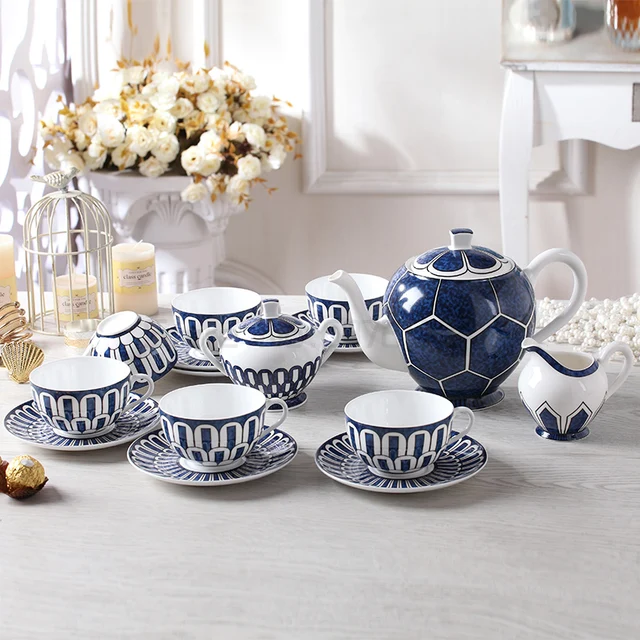 Egyenlítői Jungle Bone Kávéfogyasztókészletek Európai Délutáni Tea Csésze És Csészealj Otthoni Esküvő - Image 4