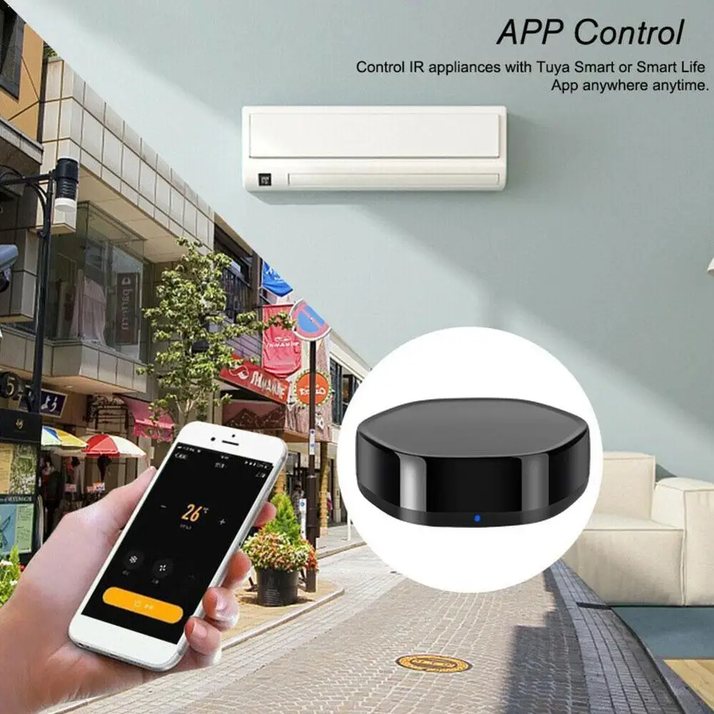 

100m Wifi 2.4GHz Smart IR Remote Controller Compatible Multiple Conditioner TV Directi Google Fan Home Alexa Air Home Smart X7D7