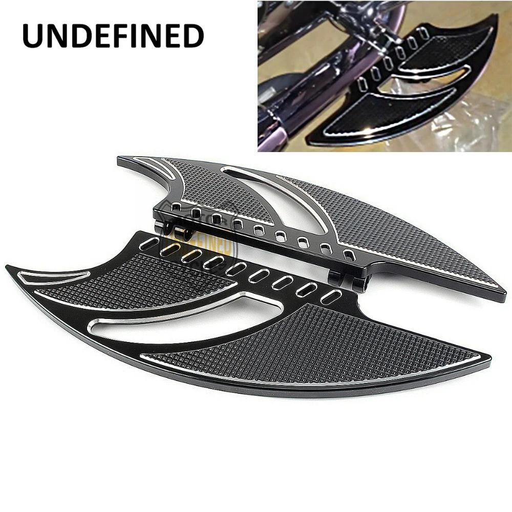 

Motorcycle Driver Floorboards Passenger Foot Pegs Footrest CNC For Harley Touring Softail Dyna 1984-2015 Black