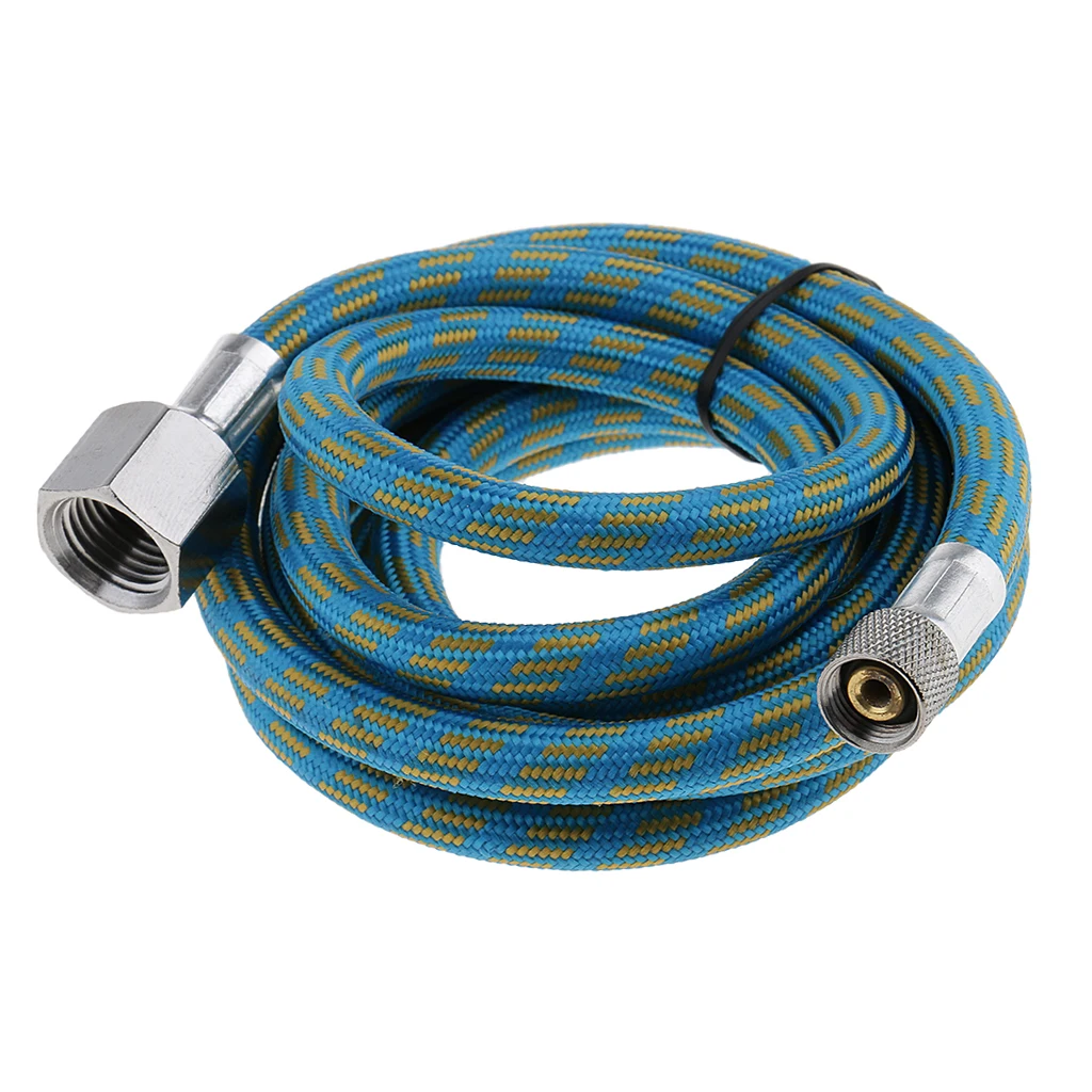 1.5m 1/8'' to 1/4'' Nylon Braided Airbrush Air Hose Adapter Fitting Ends Coupling Connecting Compressor